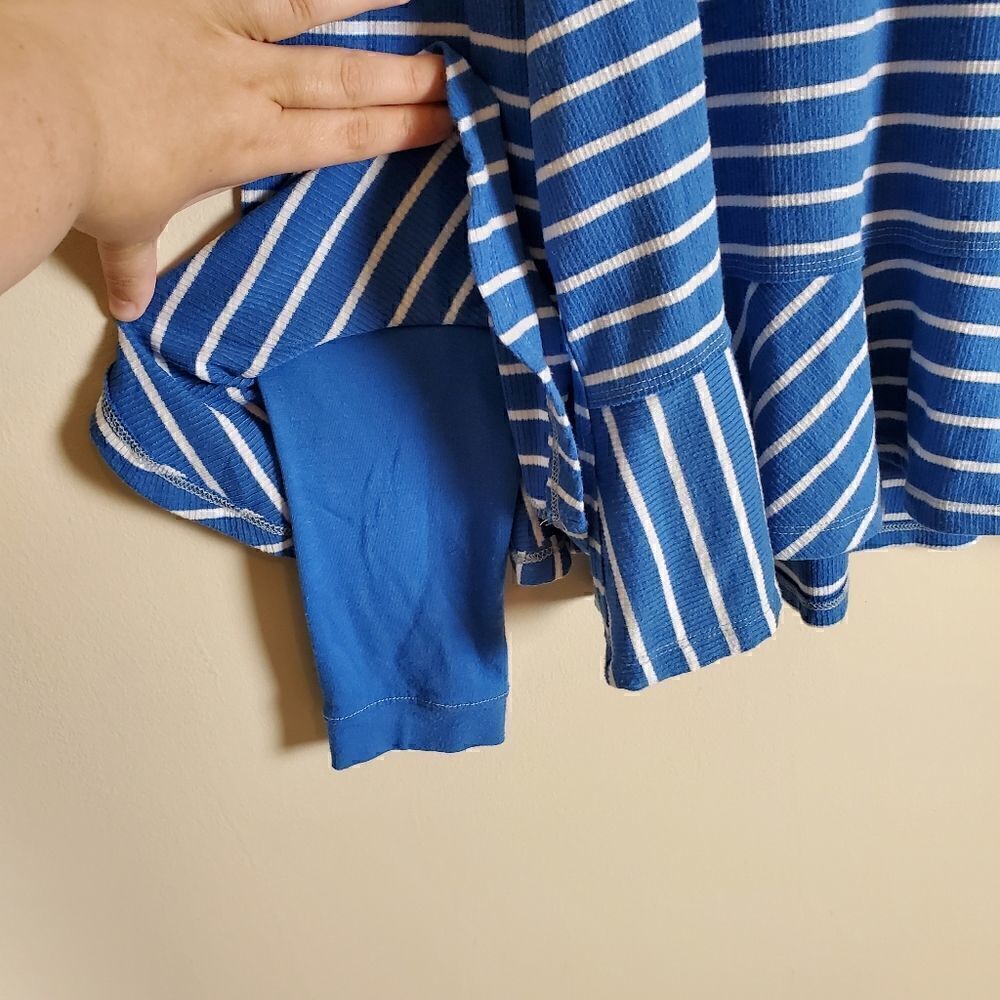 We The Free Roundabout Blue Stripe Long Sleeve Top Small - Picture 4 of 7